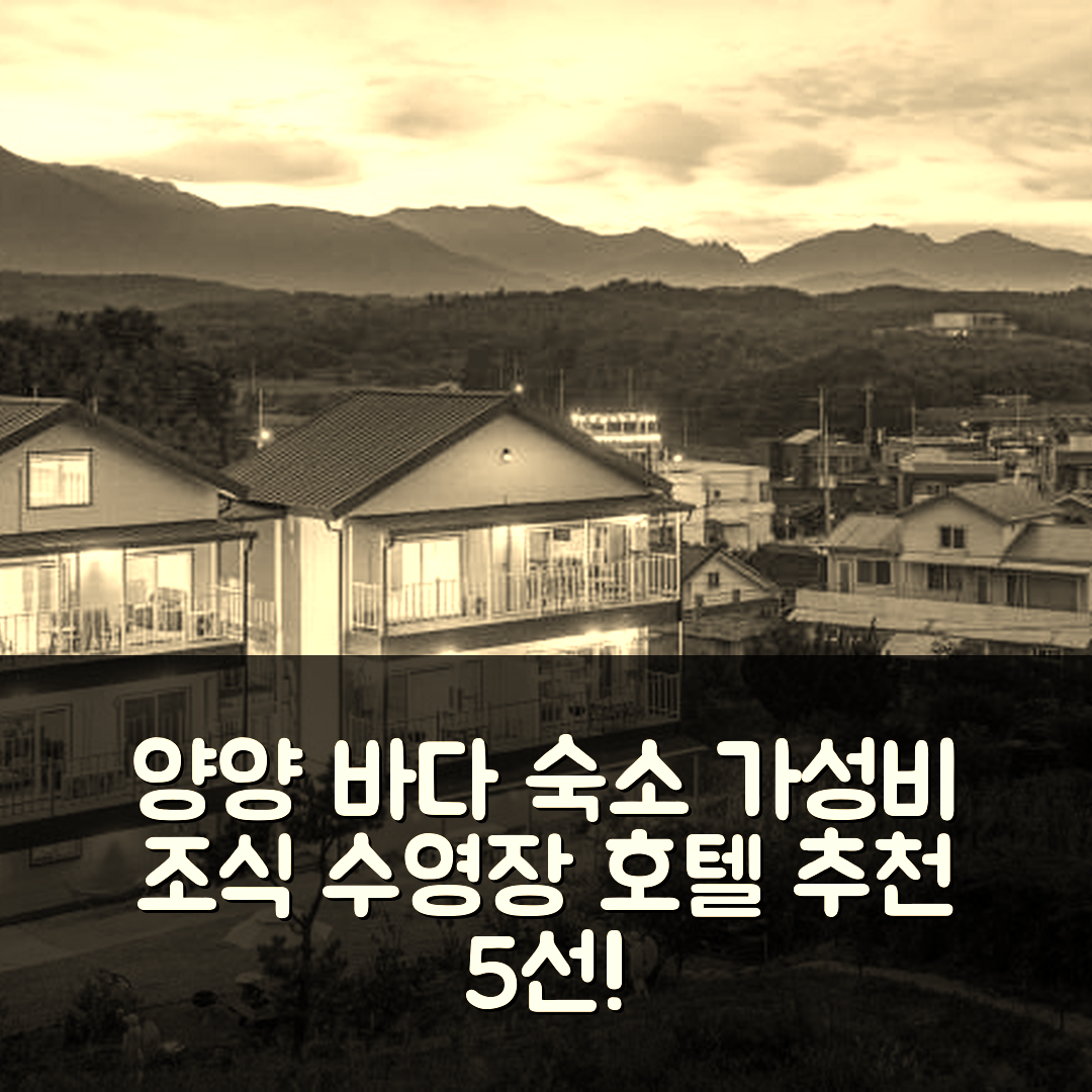 양양 숙소 여행 호텔 추천 양양 바다여행펜션 | 가성비 뛰어난 조식과 수영장 정보 5가지