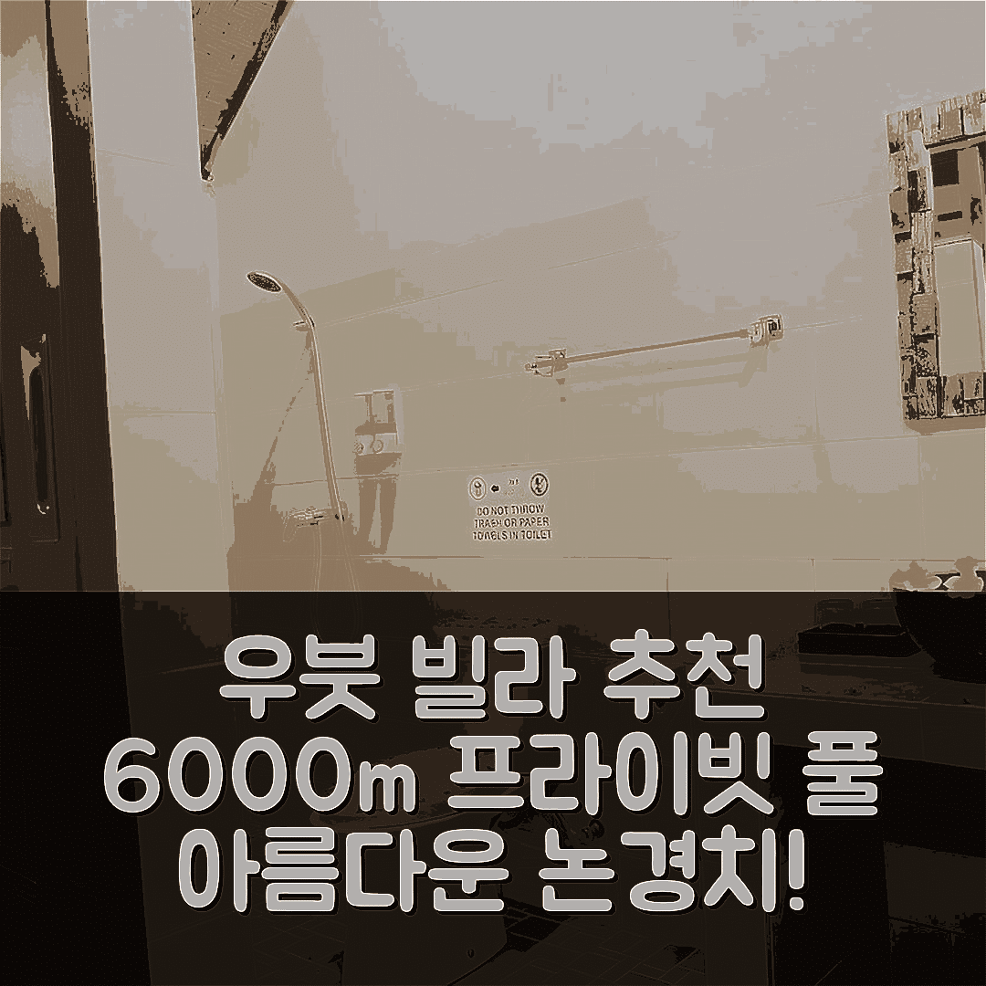 발리 숙소 여행 호텔 추천 우붓의 빌라 | 6000m² 프라이빗 수영장과 아름다운 논경치 5가지 장점