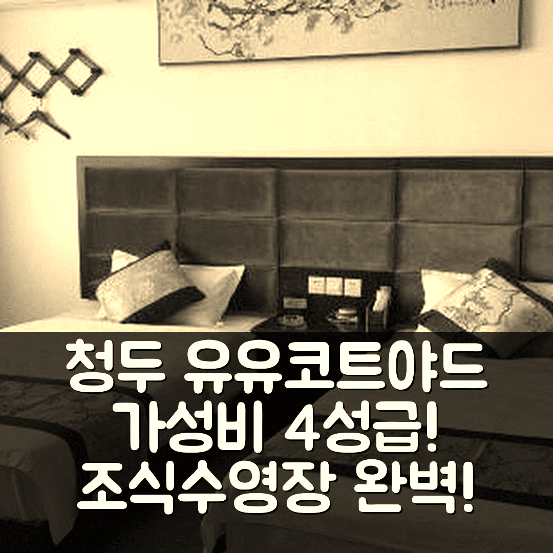 청두 숙소 여행 호텔 추천 유유 코트야드 | 가성비 좋은 4성급 조식과 수영장 포함 6가지 이유