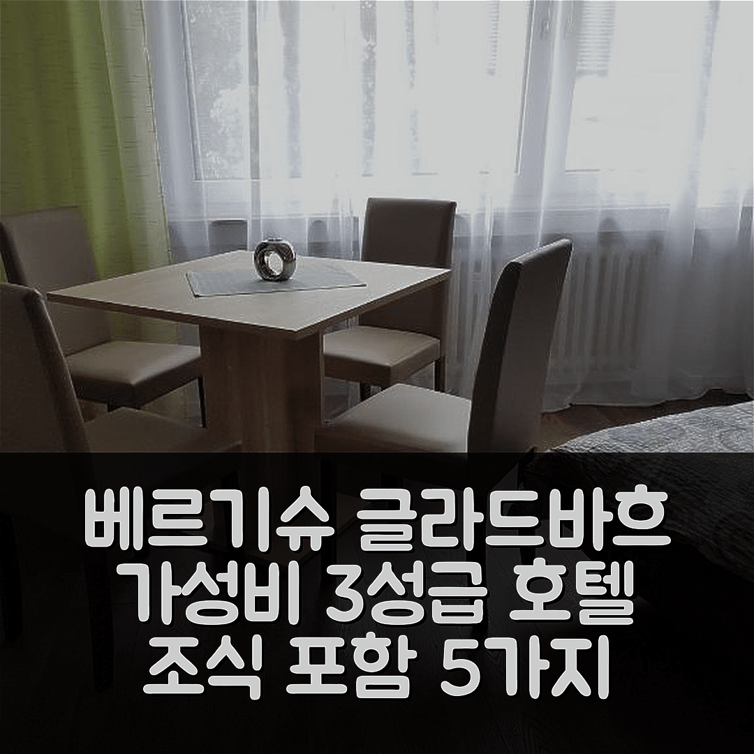 베르기슈 글라드바흐 숙소 여행 호텔 추천 아파트 알트-레프라트 | 가성비 뛰어난 3성급 조식과 위치 5가지 장점